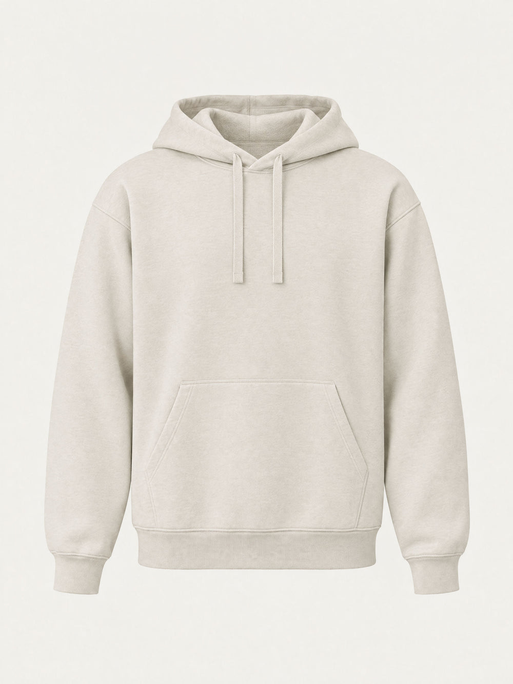Lot 001 The Loopback Hoodie in Bone, front, ghost mannequin