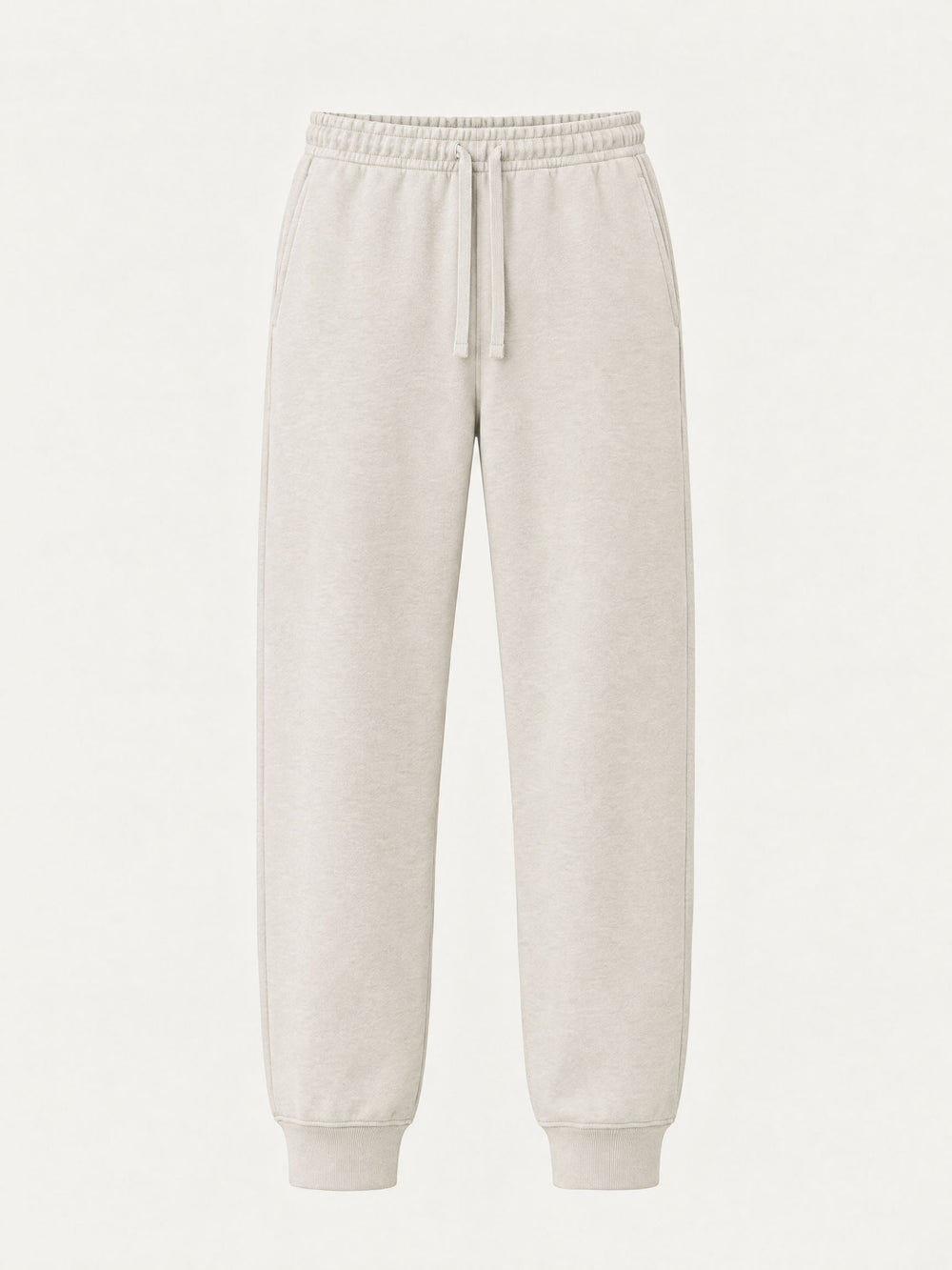 Lot 001 The Loopback Sweatpant in Bone, front, ghost presentation