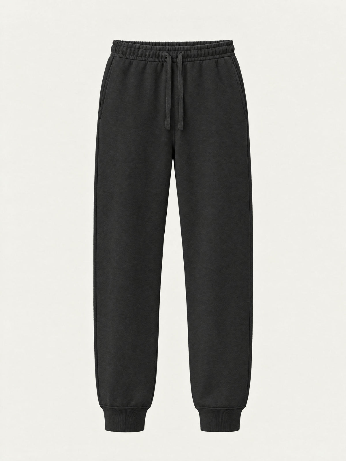 Lot 001 The Loopback Sweatpant in Pitch, front, ghost presentation